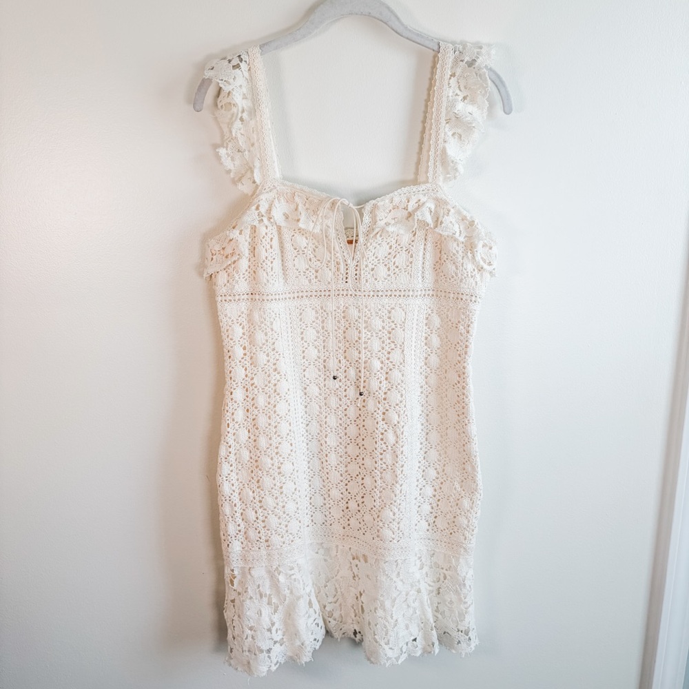 Free People Cross My Heart Crotchet Mini Dress - Picture 13 of 15